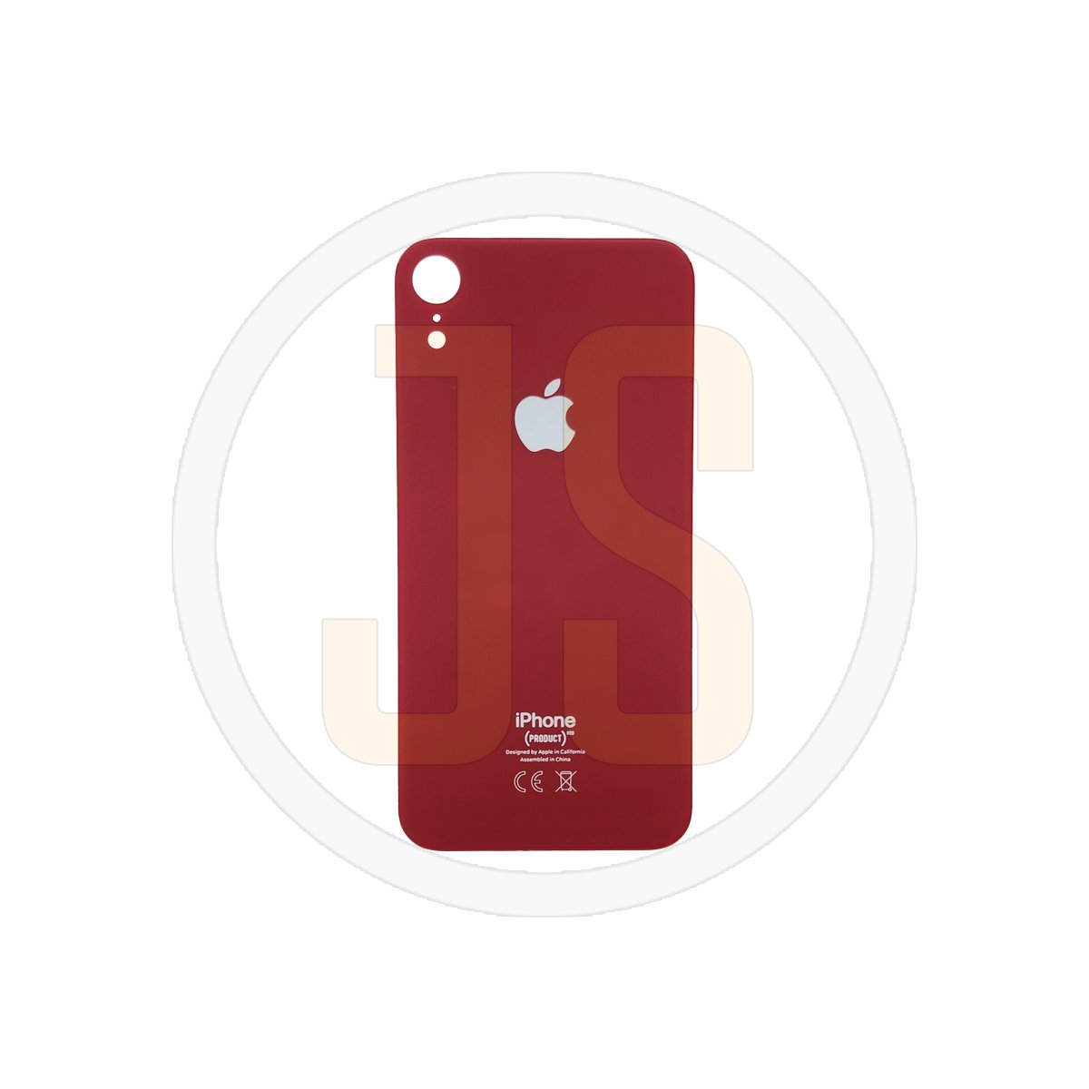 Задняя крышка (стекло) Apple iPhone XR red (увеличенное отверстие под камеру) orig (CE)