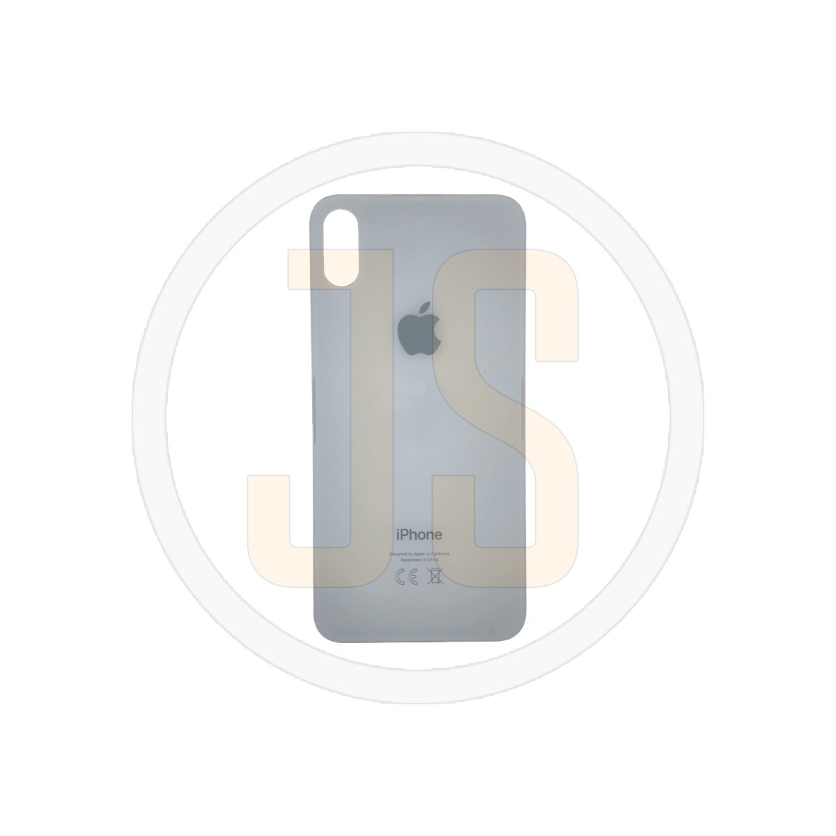 Задняя крышка (стекло) Apple iPhone X white (стандартное отверстие под камеру) orig (CE)