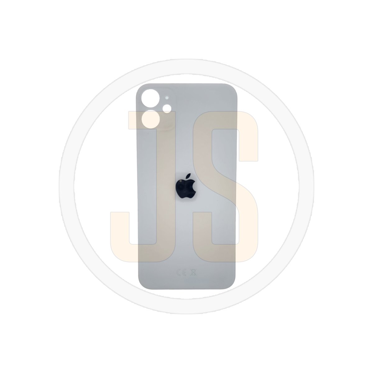 Задняя крышка (стекло) Apple iPhone 11 white (увеличенное отверстие под камеру) orig (CE)