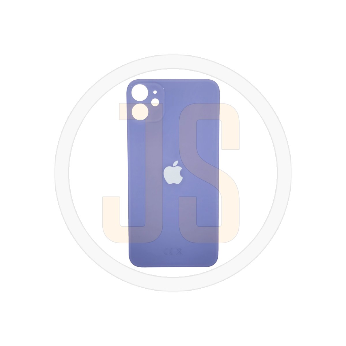 Задняя крышка (стекло) Apple iPhone 11 purple (увеличенное отверстие под камеру) orig (CE)