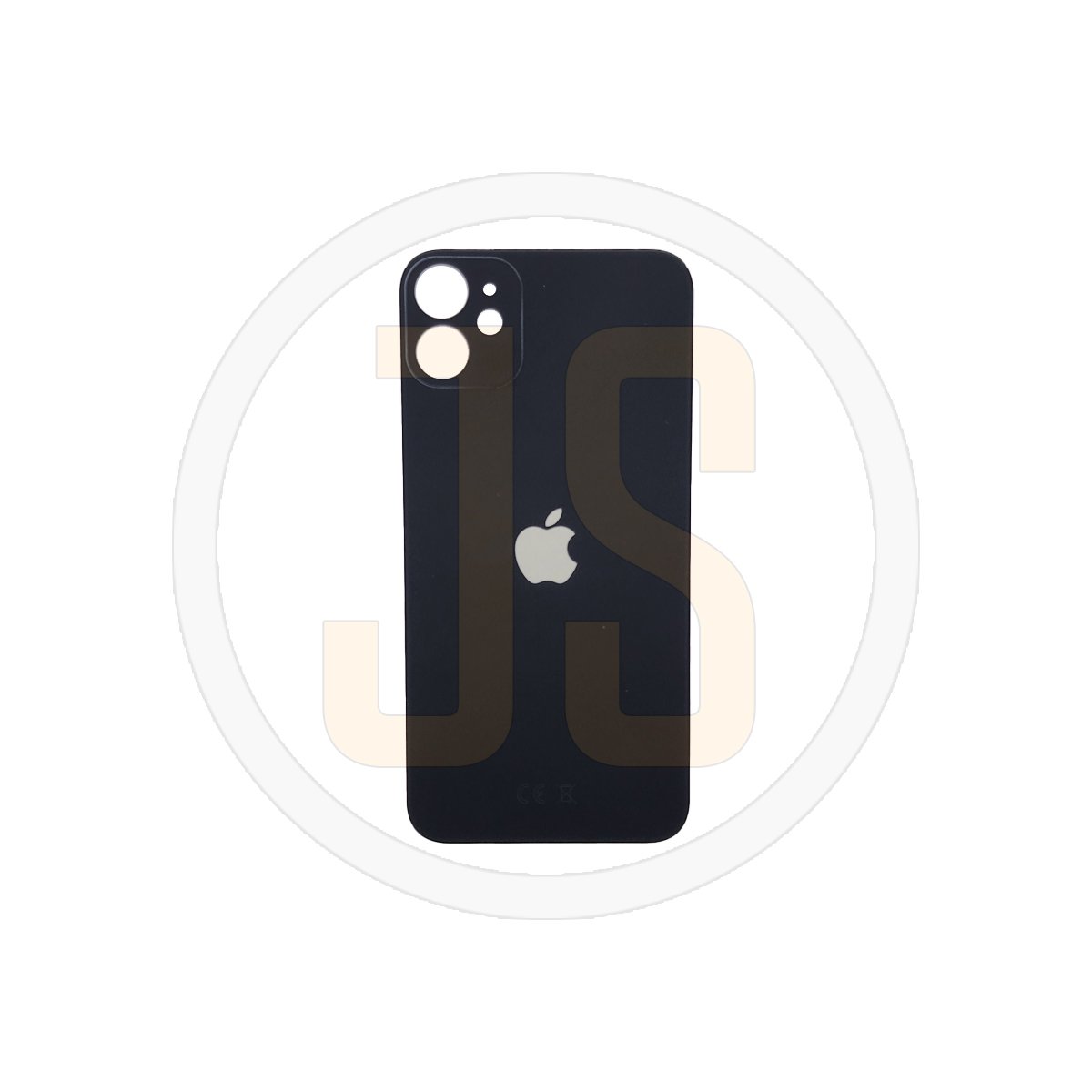 Задняя крышка (стекло) Apple iPhone 11 black (увеличенное отверстие под камеру) orig (CE)