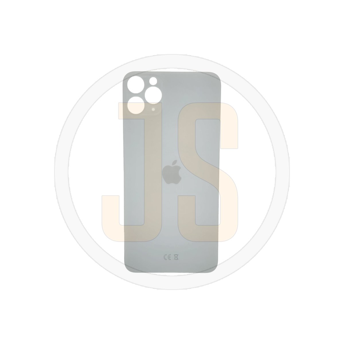 Задняя крышка (стекло) Apple iPhone 11 Pro Max (увеличенное отверстие под камеру) silver orig (CE)