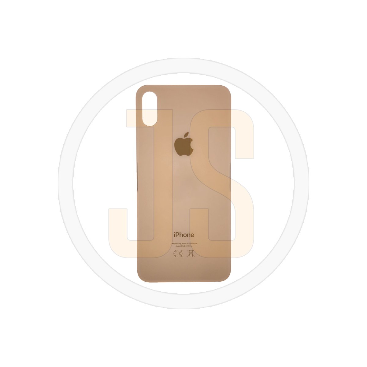 Задняя крышка (стекло) Apple iPhone XS gold (стандартное отверстие под камеру) orig (CE)