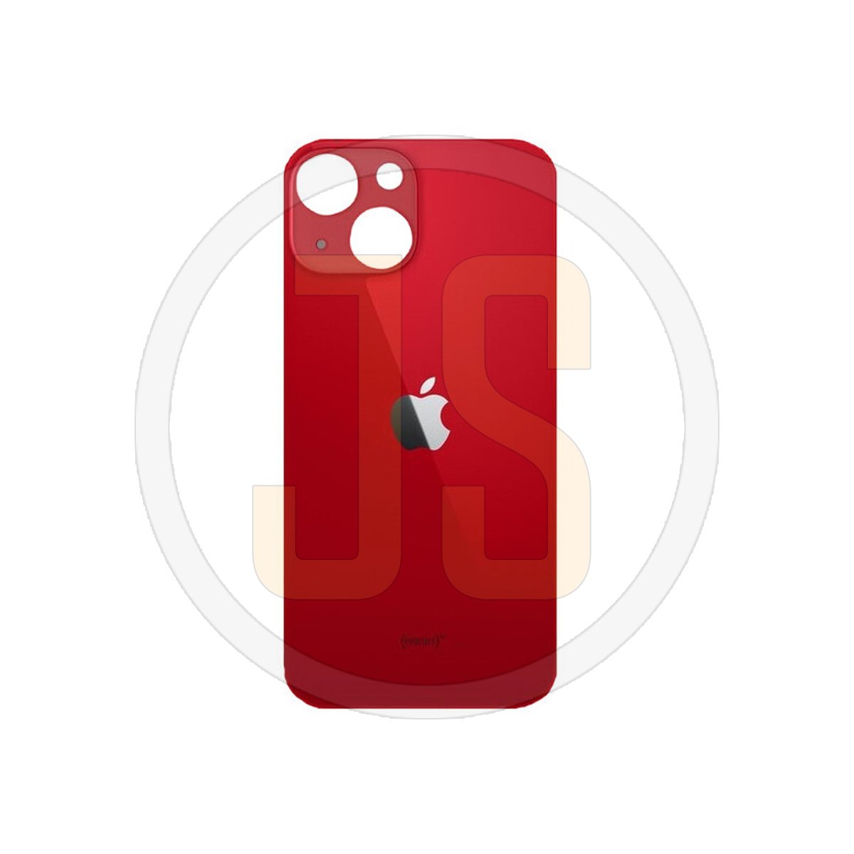 Задняя крышка (стекло) Apple iPhone 13 mini red (увеличенное отверстие под камеру) orig