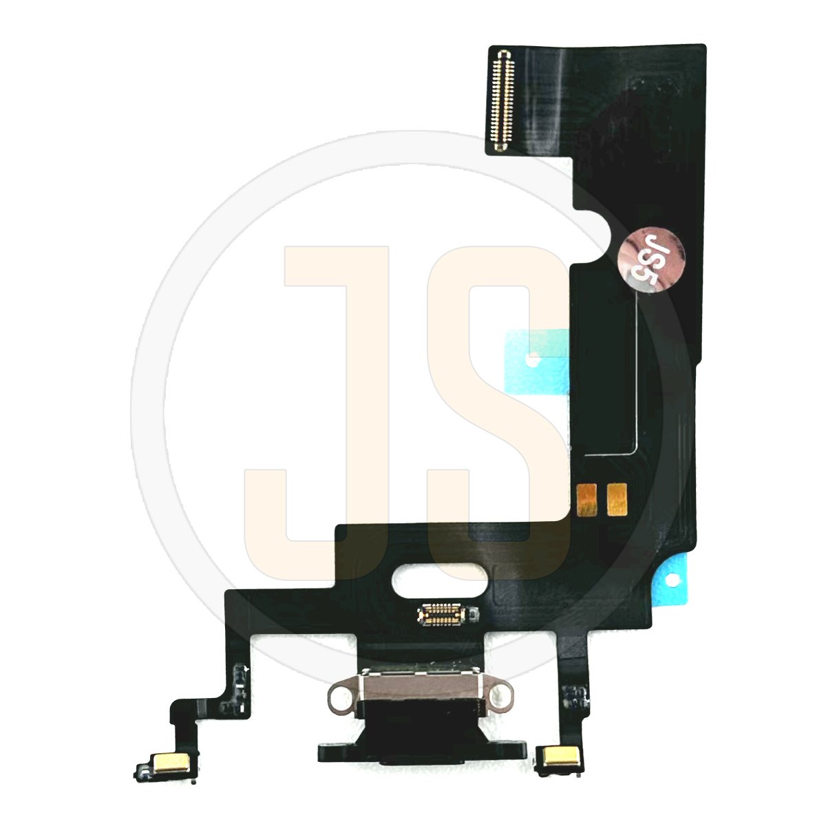 Нижний шлейф Apple iPhone XR на разъем зарядки и синхронизации black оригинал снятый