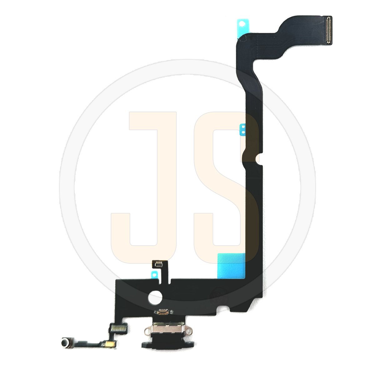 Нижний шлейф Apple iPhone XS Max на разъем зарядки и синхронизации black оригинал снятый