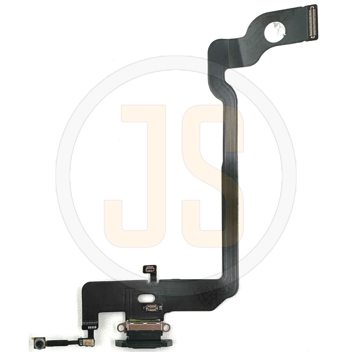 Нижний шлейф Apple iPhone XS на разъем зарядки и синхронизации black оригинал снятый