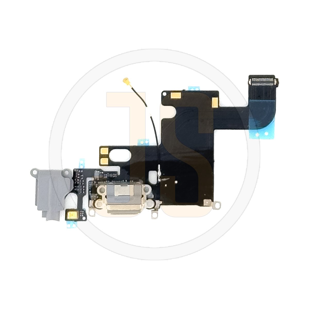 Нижний шлейф Apple iPhone 6 на разъем зарядки + микрофон gray