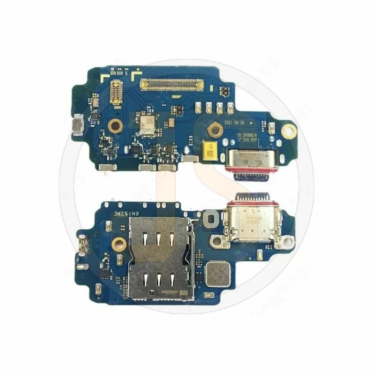 Samsung S22 ultra (S908) Нижняя плата с системным разъёмом + разъём sim оригинал