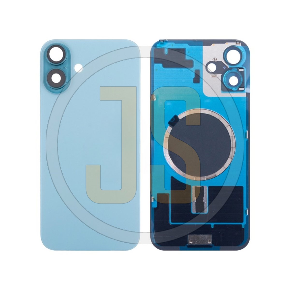 Задняя крышка (стекло) Apple iPhone 16 Plus (A3289) green в сборе с объективом + магниты Премиум