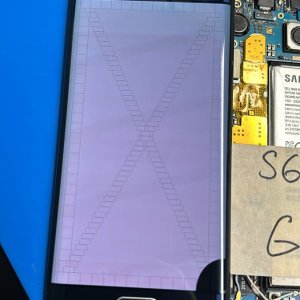 Дисплей для Samsung Galaxy S6 Edge (G925) blue оригинал переклей (небольшой дефект)